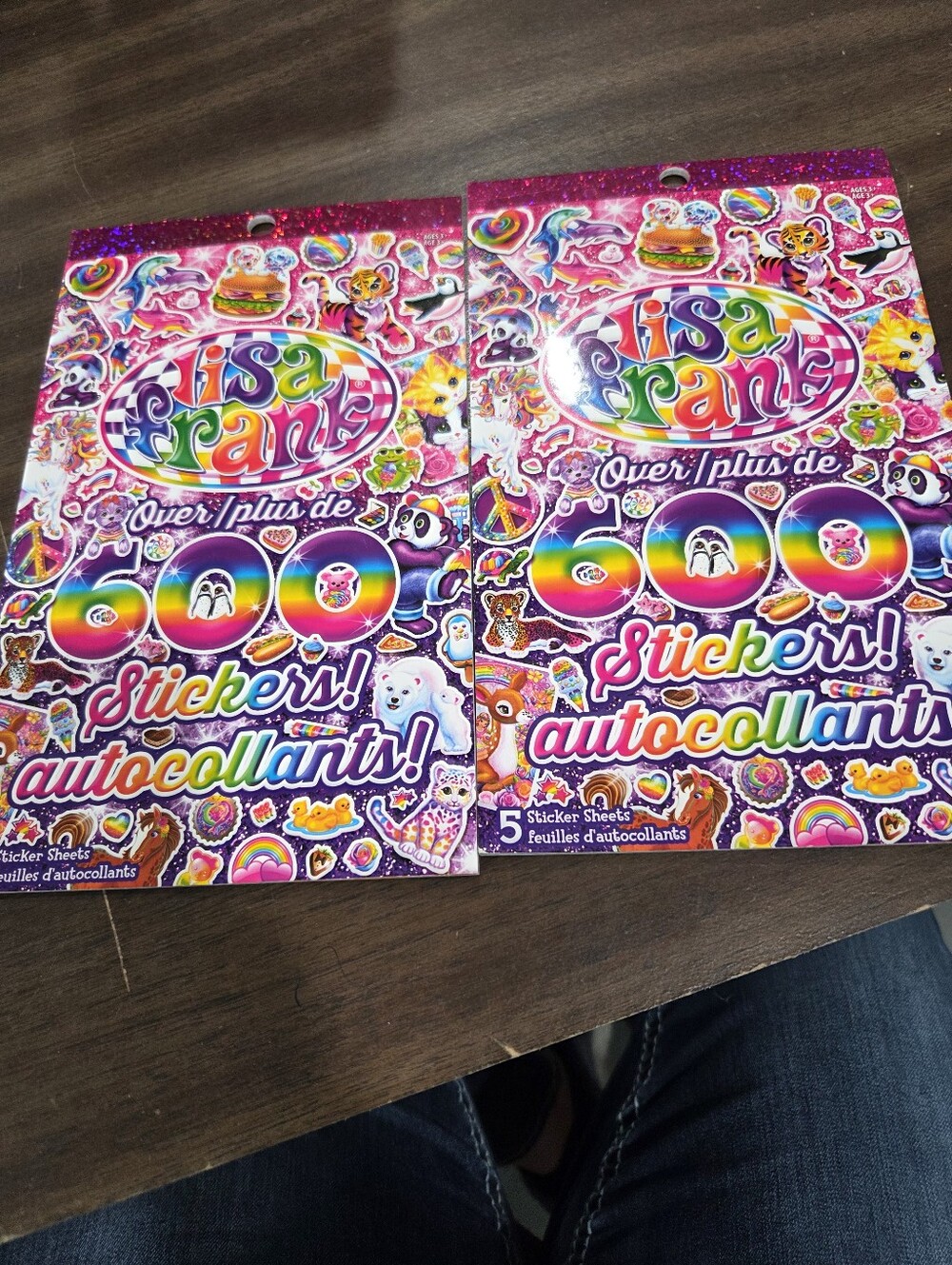 2 new lisa frank sticker books 600 count each